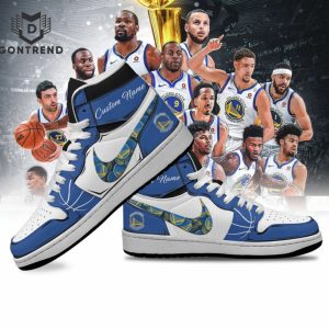 Personalized Golden State Warriors NBA Air Jordan 1 High Top