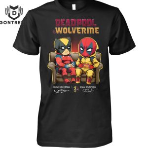 Ryan Reynolds –  Hugh Jackman Deadpool And Wolverine Signature Unisex T-Shirt