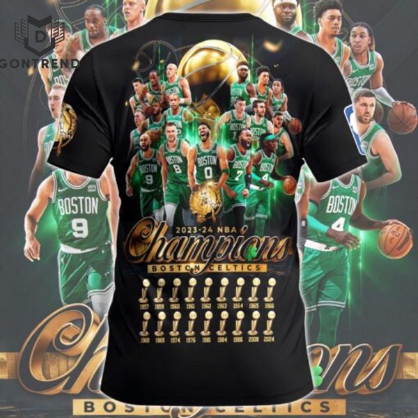 NBA Finals Champions Boston Celtics 2024 3D T-Shirt