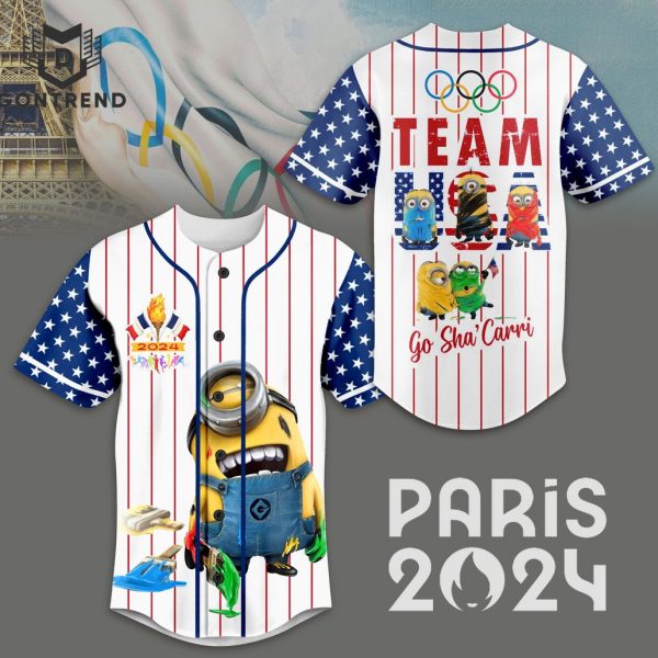 Olympic 2024 Team USA Go Sha Carri Baseball Jersey