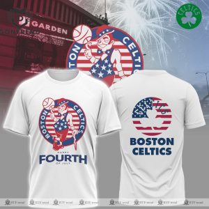 Happy Independence Day ? Boston Celtics 2024 NBA  3D T-Shirt