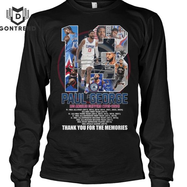 Paul George Los Angeles Clippers Signature Thank You For The Memories Unisex T-Shirt