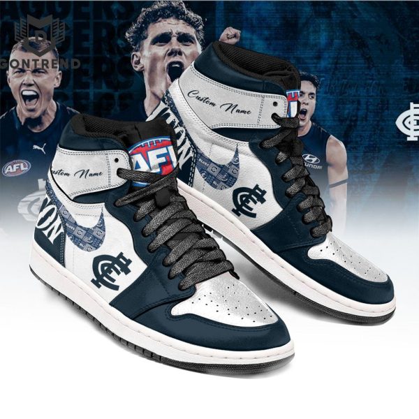 Personalized AFL Carlton Blues Football Club Air Jordan 1 High Top