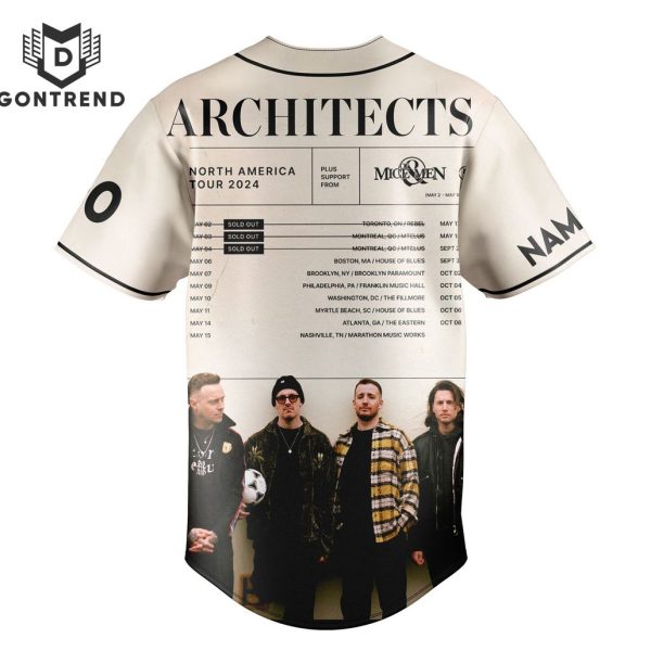 Personalized Architects North American Tour 2024 Baseball Jersey