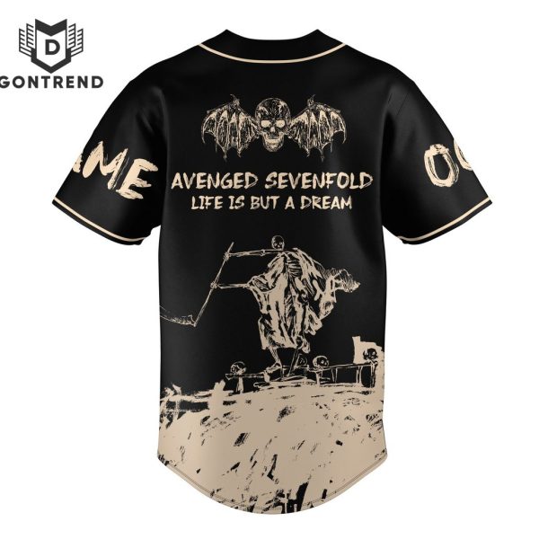 Personalized Avenged Sevenfold Life Is But A Dream Baseball Jersey