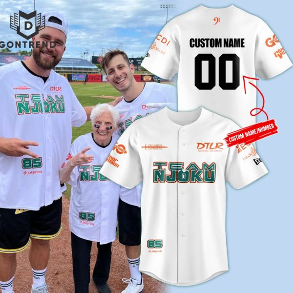 Personalized David Njoku Celebrity Softball Game Cleveland Browns Baseball Jersey