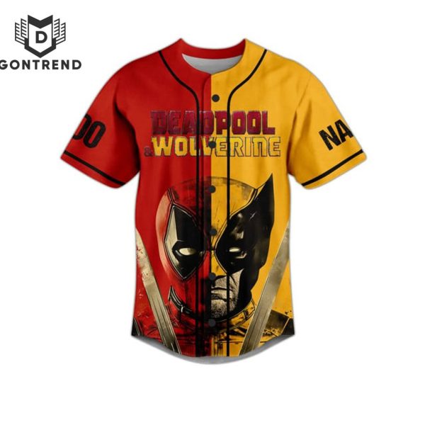 Personalized Deadpool And Wolverine Let Go Baseball Jersey