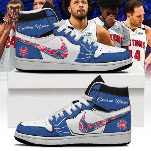 Personalized Detroit Pistons NBA Air Jordan 1 High Top