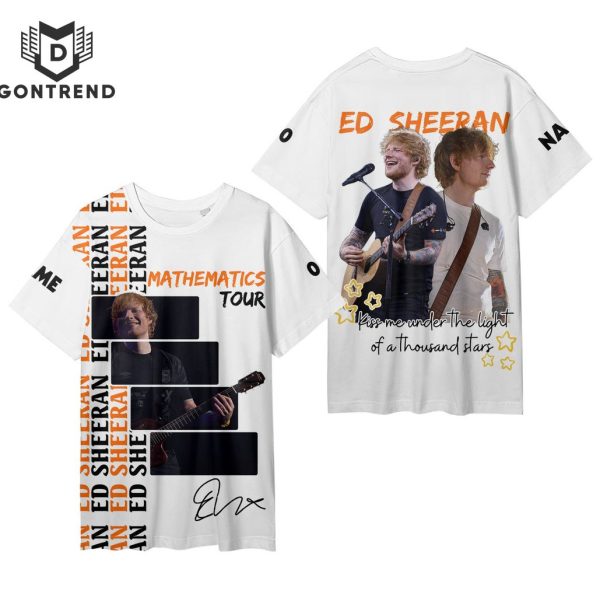 Personalized Ed Sheeran Mathematics Tour 3D T-Shirt