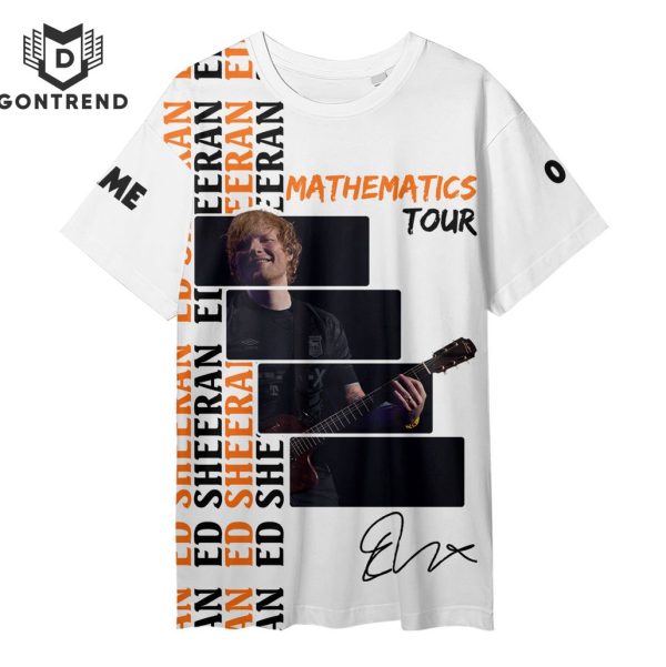 Personalized Ed Sheeran Mathematics Tour 3D T-Shirt