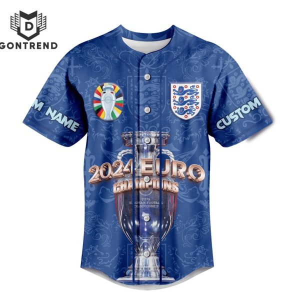 Personalized England Euro 2024 Champions The Three Lions Baseball Jersey