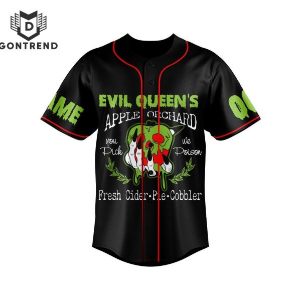 Personalized Evil Queen Apple Bites Baseball Jersey