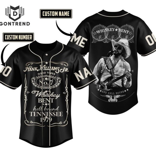 Personalized Hank Williams Jr Whiskey Bent Baseball Jersey