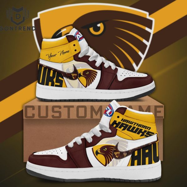 Personalized Hawthorn Hawks – AFL Air Jordan 1 High Top