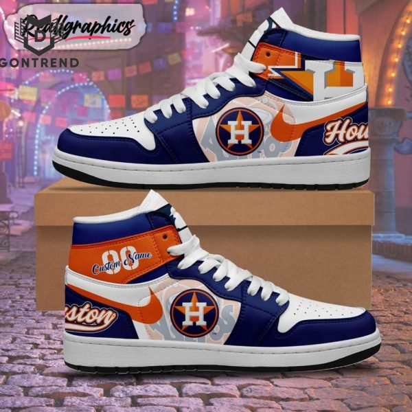 Personalized Houston Astros Air Jordan 1 High Top