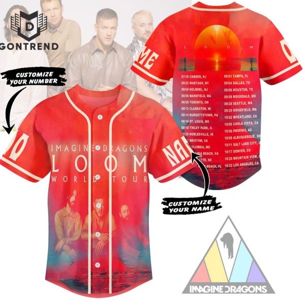 Personalized Imagine Dragons Loom World Tour Baseball Jersey