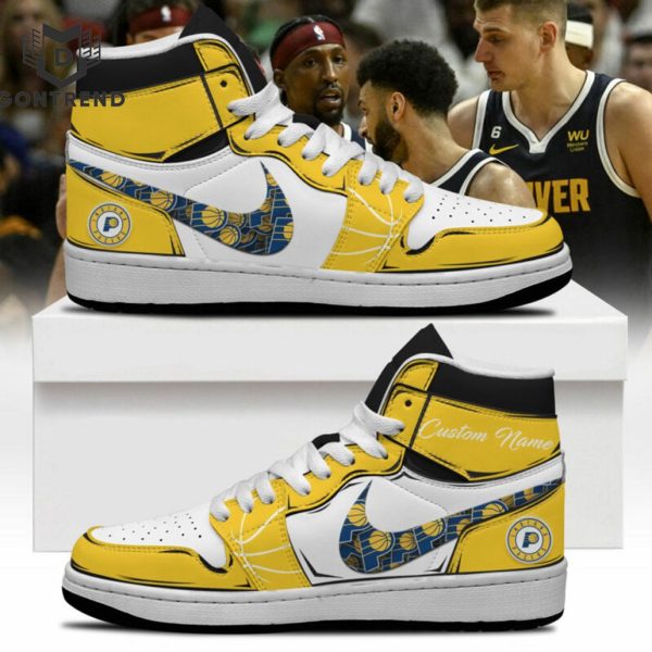 Personalized Indiana Pacers NBA Air Jordan 1 High Top