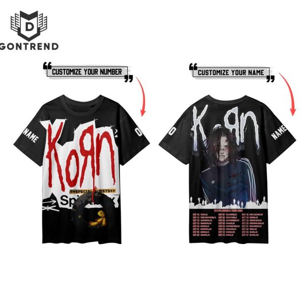 Personalized Korn North America Tour 2024 3D T-Shirt