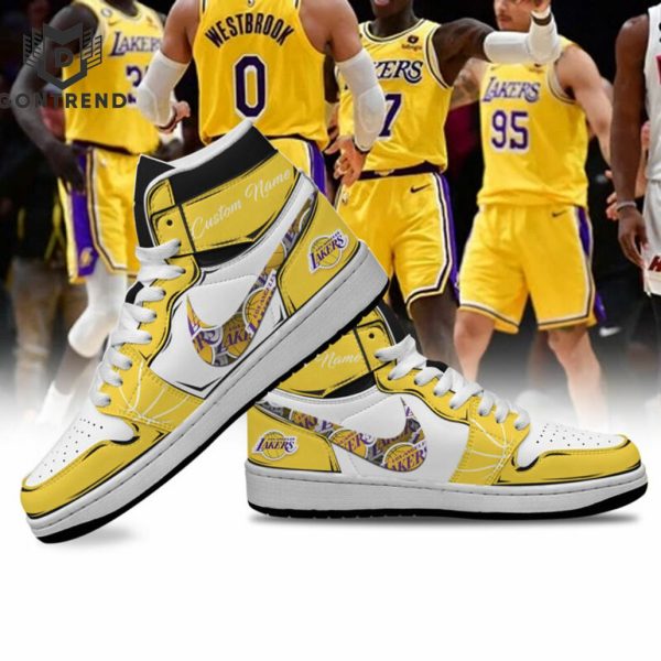 Personalized Los Angeles Lakers NBA Air Jordan 1 High Top