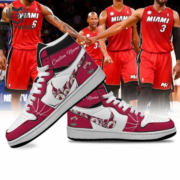 Personalized Miami Heat NBA Air Jordan 1 High Top