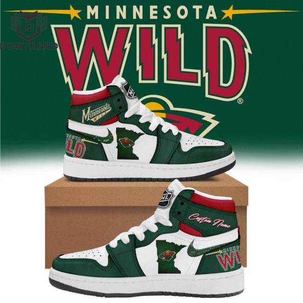 Personalized Minnesota Wild Hockey Team Air Jordan 1 High Top