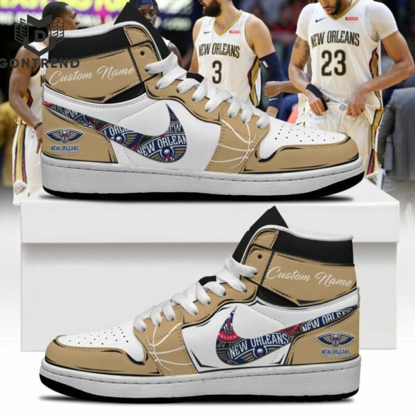 Personalized New Orleans Pelicans NBA Air Jordan 1 High Top