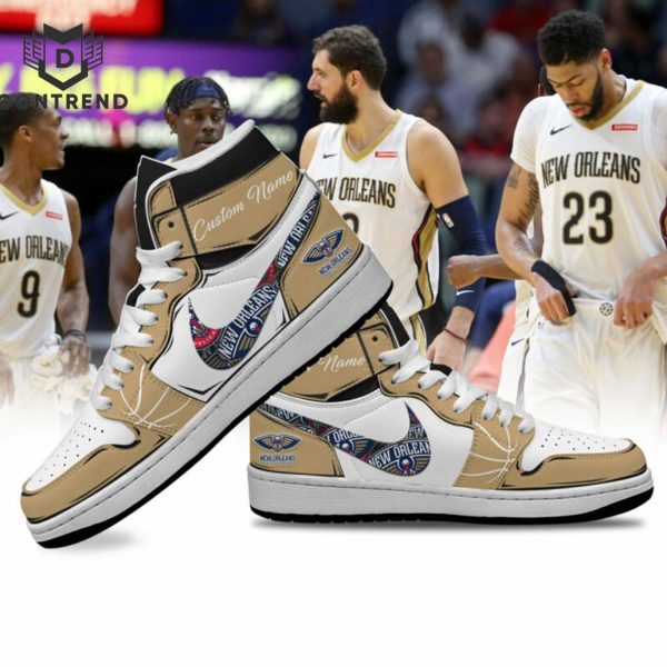 Personalized New Orleans Pelicans NBA Air Jordan 1 High Top