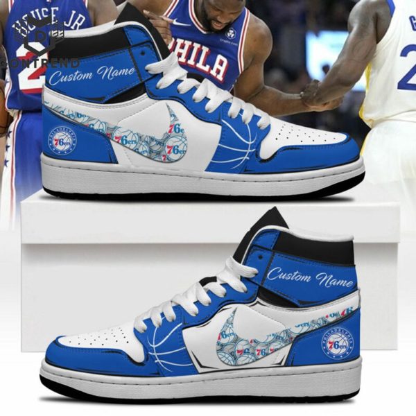 Personalized Philadelphia 76ers NBA Air Jordan 1 High Top