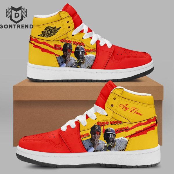 Personalized San Diego Padres Kim – Rush Hour – Profar Air Jordan 1 High Top