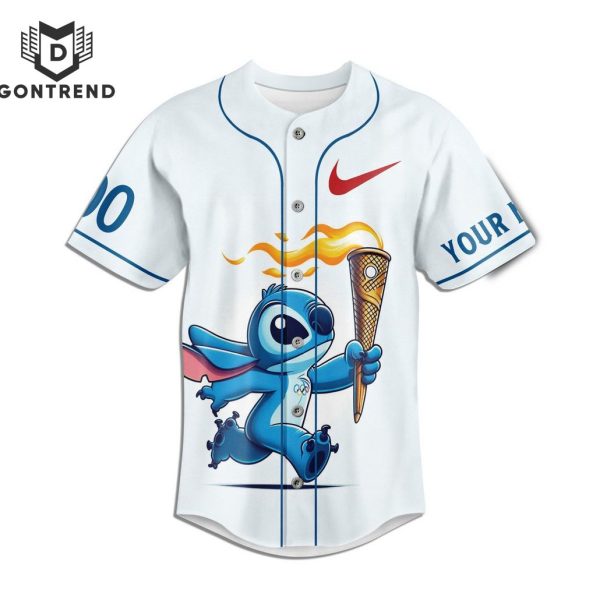 Personalized Stitch Olympic 2024 USA Team Baseball Jersey