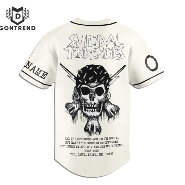 Personalized Suicidal Tendencies You Cant Bring Me Down Baseball Jersey