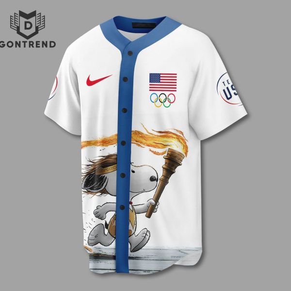 Personalized Team USA Olympic Paris 2024 Go For The Gold Baseball Jersey