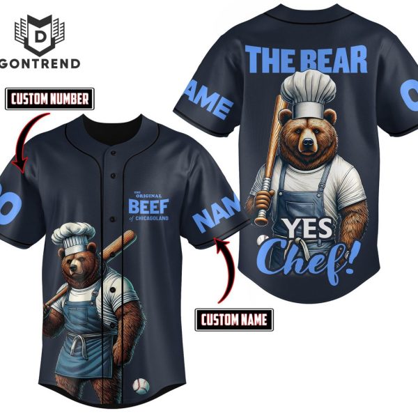 Personalized The Bear Yes Chef Baseball Jersey