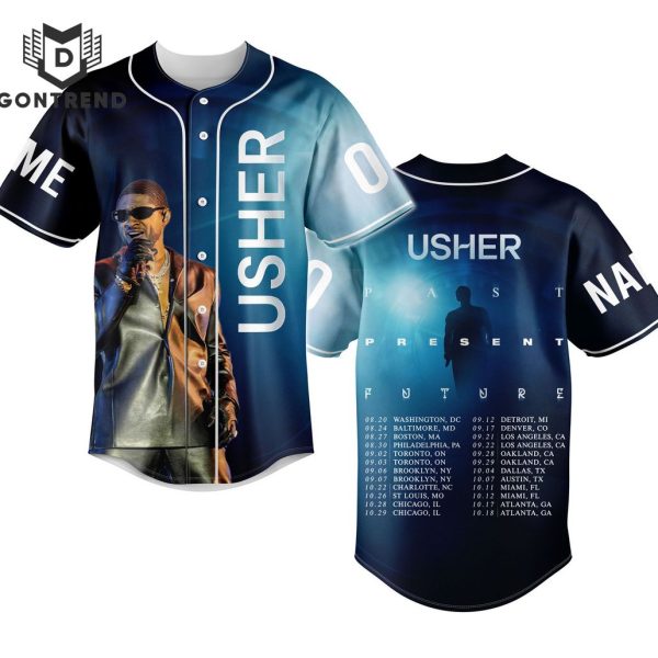 Personalized Usher Past Present Future Baseball Jersey