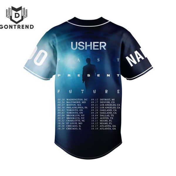 Personalized Usher Past Present Future Baseball Jersey