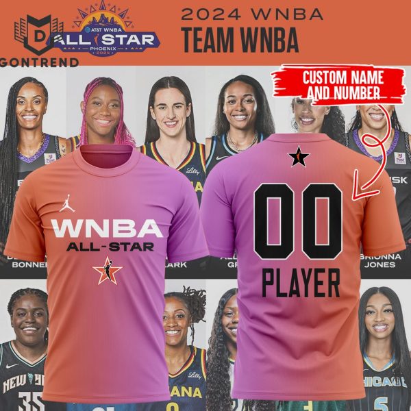 Personalized WNBA  All Star 2024 Design 3D T-Shirt