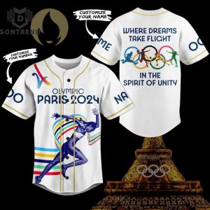 Personalized Olympic Paris 2024 Where Dreams Take Flight In Spirit Of Unity Baseball Jersey