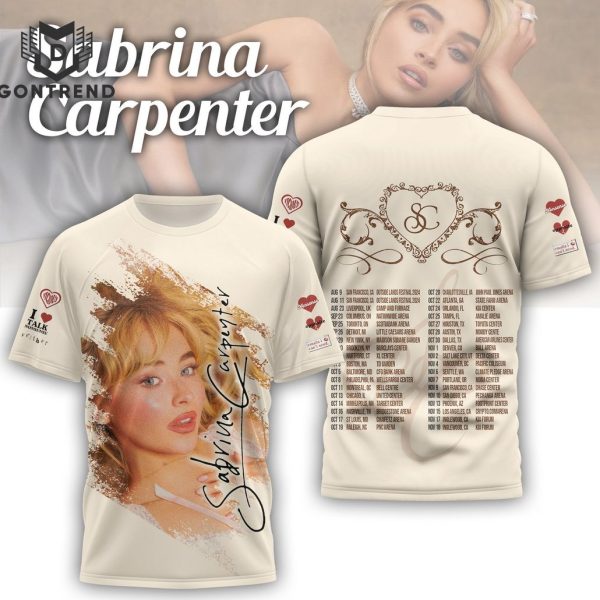 Sabrina Carpenter I Love Talk Nonsense Signature 3D T-Shirt