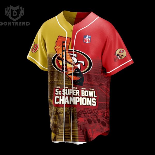 San Francisco 49ers NFL Champions 2024 Football Team AOP Baseball Jersey