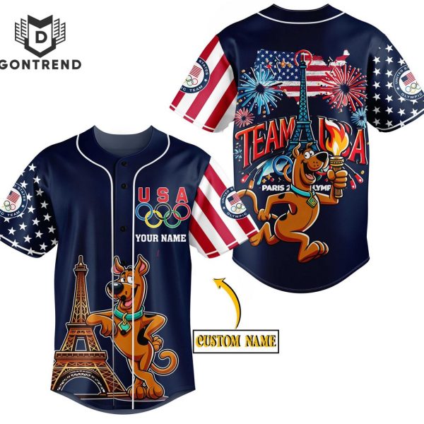 Scooby-Doo Olympic Games In Paris 2024 – Team USA  Baseball Jersey