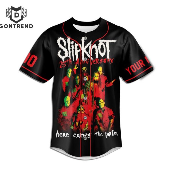 Slipknot 25th Anniversary Here Comes The Pain Baseball Jersey