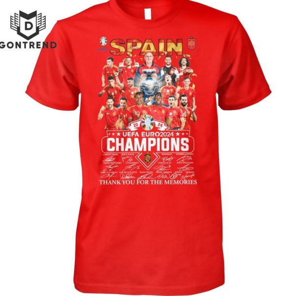 Spain UEFA Euro 2024 Champions Signature Thank You For The Memories Unisex T-Shirt