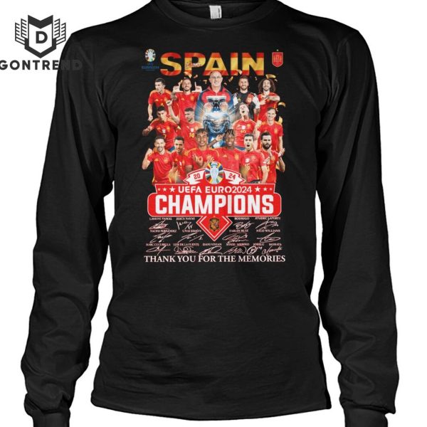 Spain UEFA Euro 2024 Champions Signature Thank You For The Memories Unisex T-Shirt