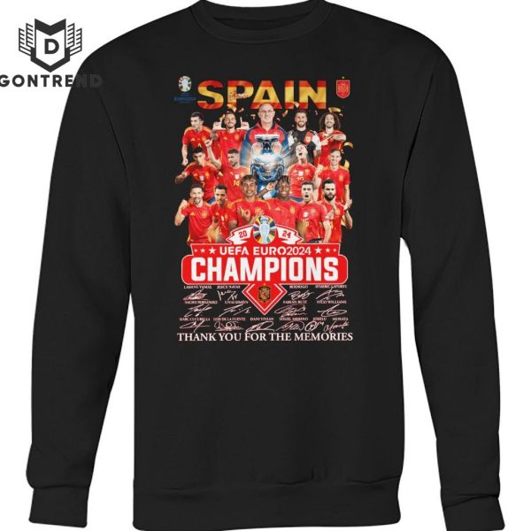 Spain UEFA Euro 2024 Champions Signature Thank You For The Memories Unisex T-Shirt