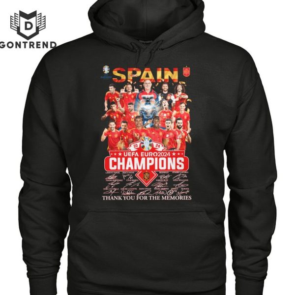 Spain UEFA Euro 2024 Champions Signature Thank You For The Memories Unisex T-Shirt