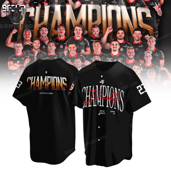 Stade Toulousain Champions Double 2024 Baseball Jersey