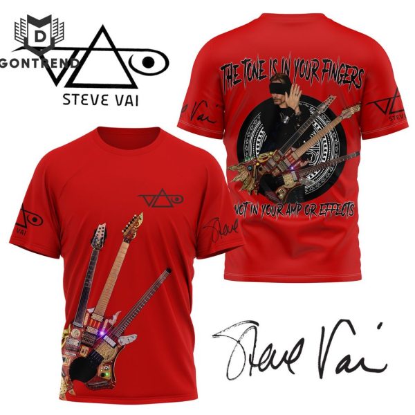 Steve Vai – The Tone Is In Your Fingers, Not In Your Amp Or Effects 3D T-Shirt