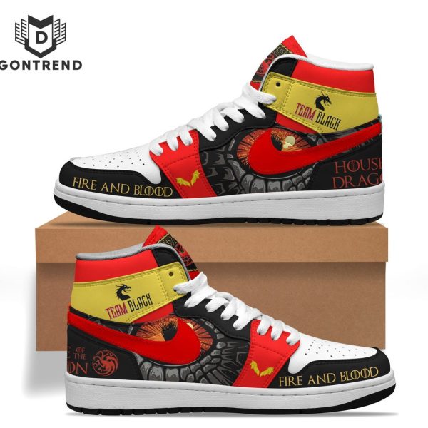 Team Black House Of The Dragon Fire And Blood Air Jordan 1 High Top