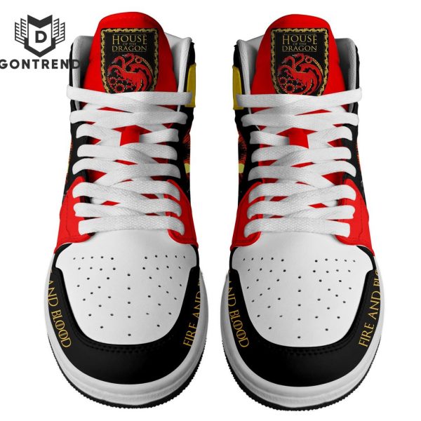 Team Black House Of The Dragon Fire And Blood Air Jordan 1 High Top