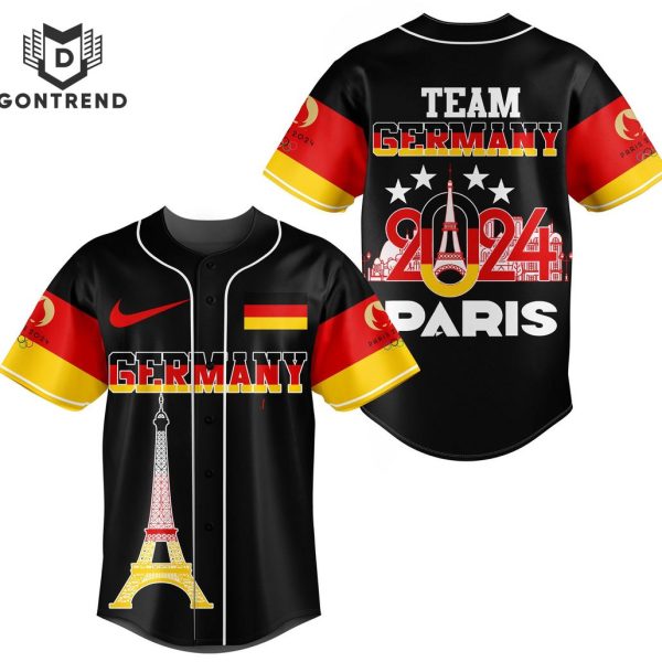 Team Germany 2024 Olympics Paris Baseball Jersey – Black